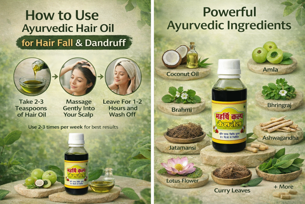 how ayurvedic hair oil helps reduce hair fall naturally