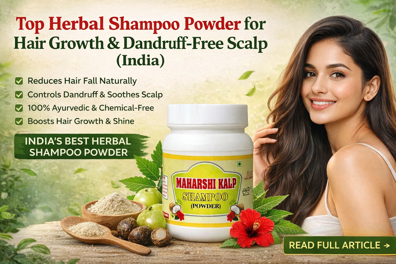 You are currently viewing Top Herbal Shampoo Powder for Hair Growth & Dandruff-Free Scalp (India)